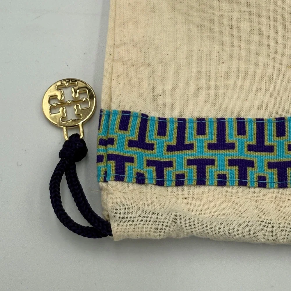 Tory Burch Dust Bag Pouch Logo Drawstring Storage Carrier‎ Beige